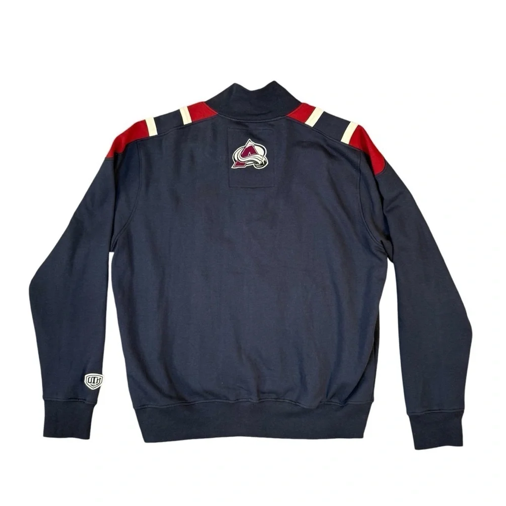 NHL Colorado Avalanche Hockey Navy Zip Up Sweatshirt Mens Size XL - Picture 3 of 7